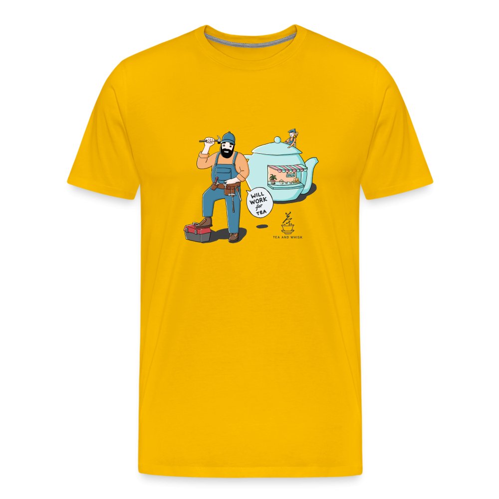 Will Work For Tea Premium T-Shirt - Tea and Whisk