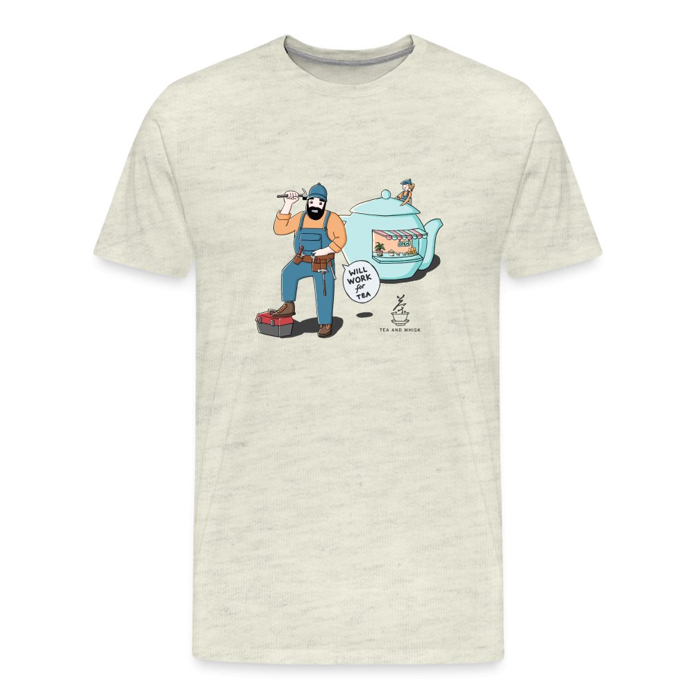 Will Work For Tea Premium T-Shirt - Tea and Whisk