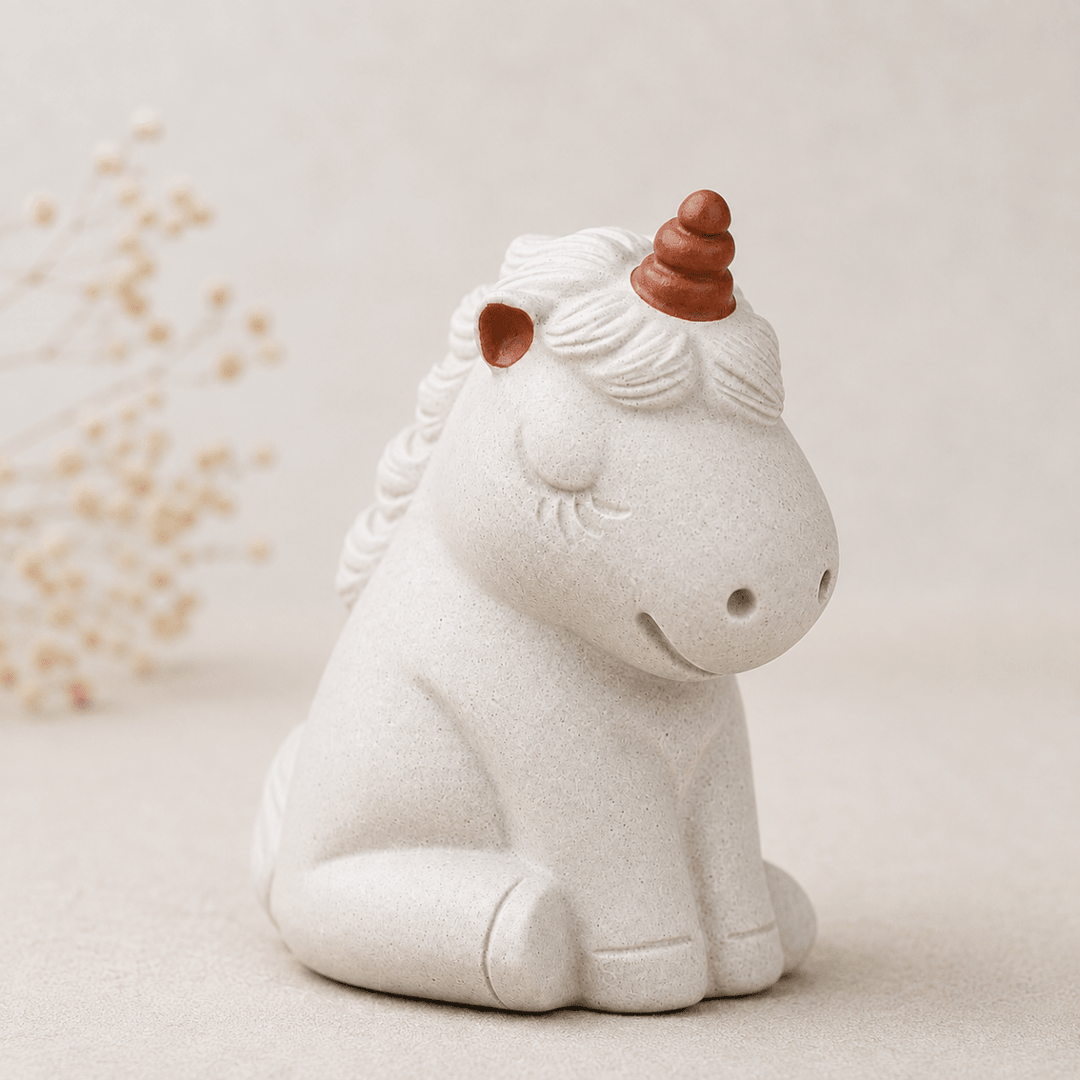 Wishful Unicorn -Handmade Clay Tea Pet - Tea and Whisk