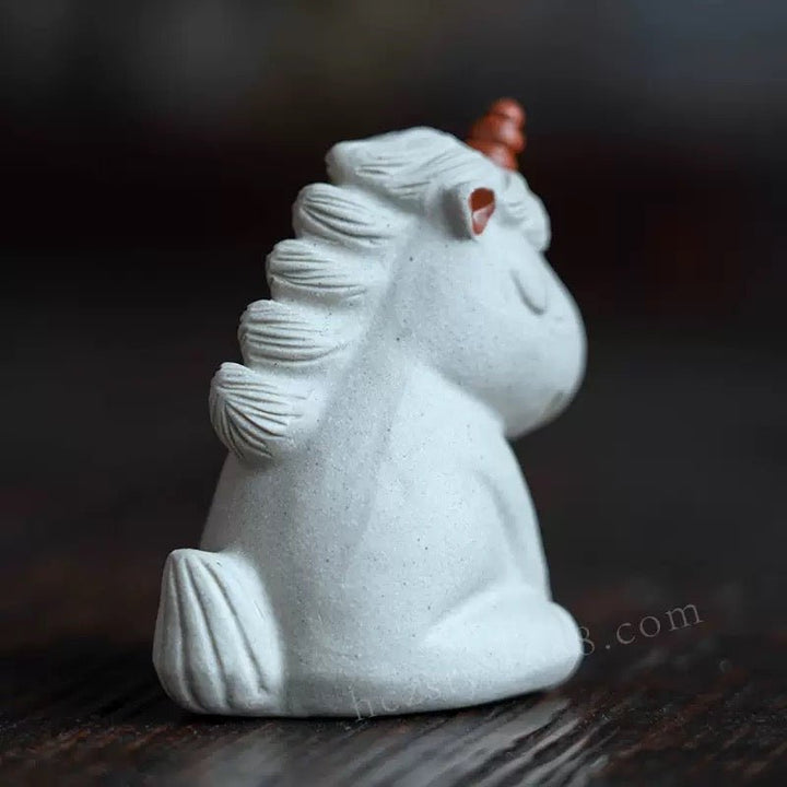 Wishful Unicorn -Handmade Clay Tea Pet - Tea and Whisk