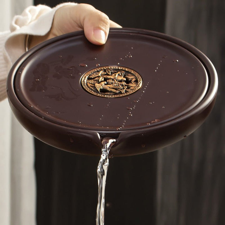 Wooden Tea Tray - Birds - Tea and Whisk