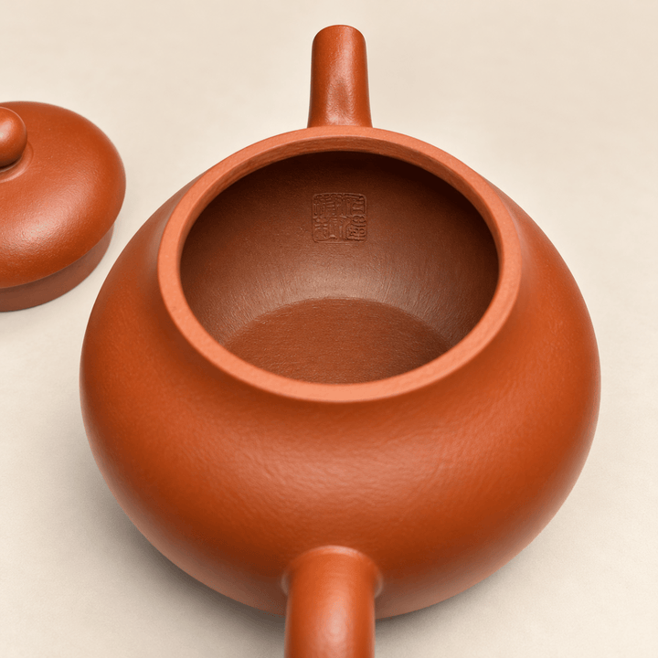 Yixing “Ai Li” Low Pear-Shaped Handmade Zhuni Teapot 160ml - Tea and Whisk