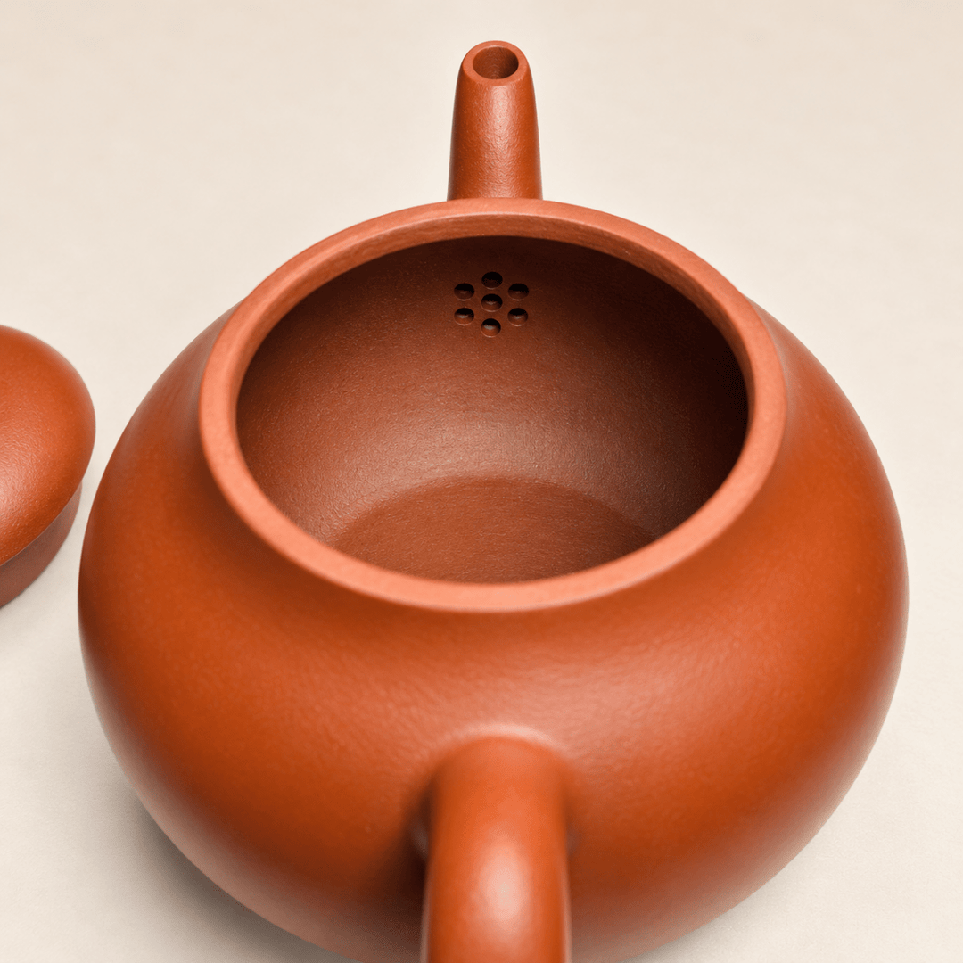 Yixing “Ai Li” Low Pear-Shaped Handmade Zhuni Teapot 160ml - Tea and Whisk