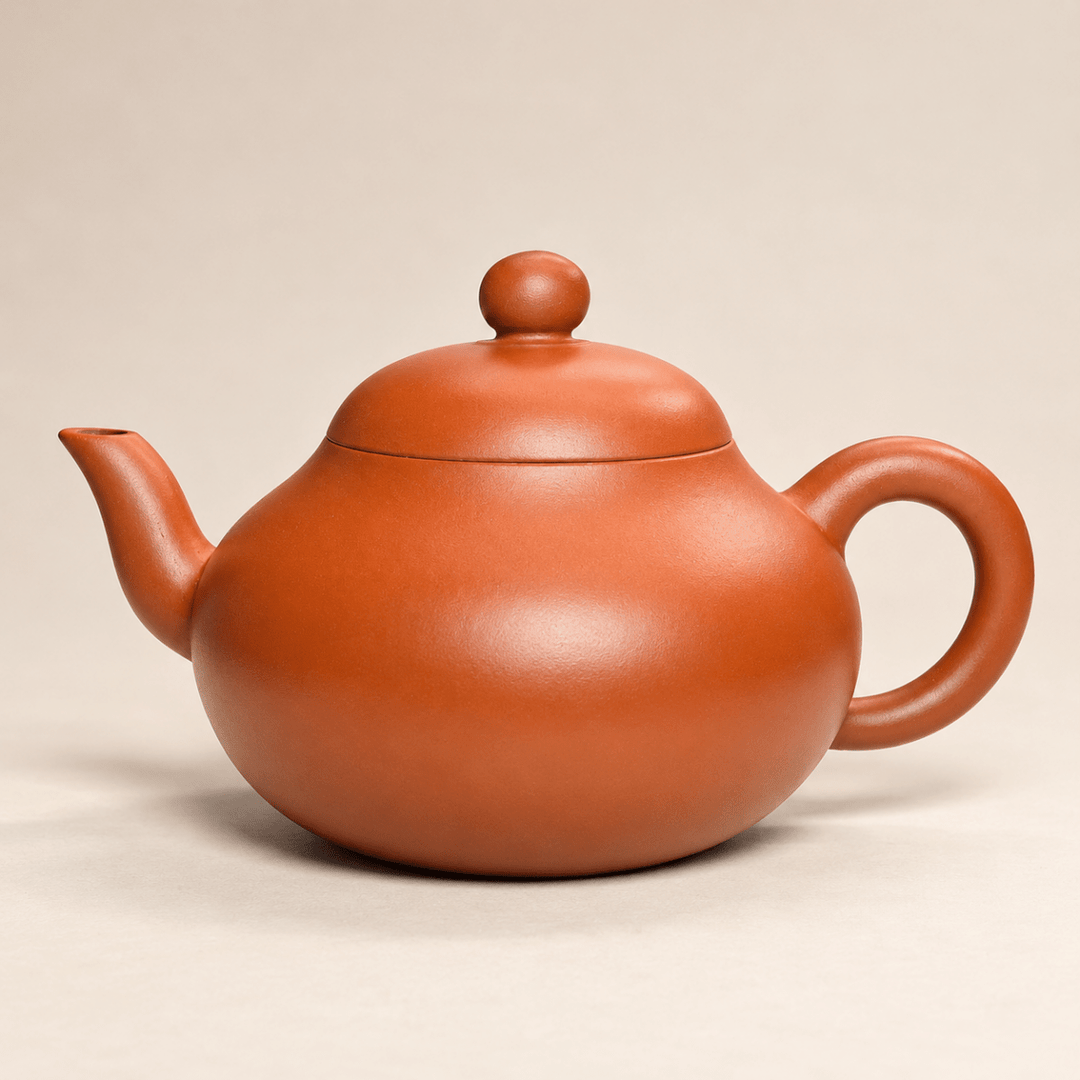 Yixing “Ai Li” Low Pear-Shaped Handmade Zhuni Teapot 160ml - Tea and Whisk