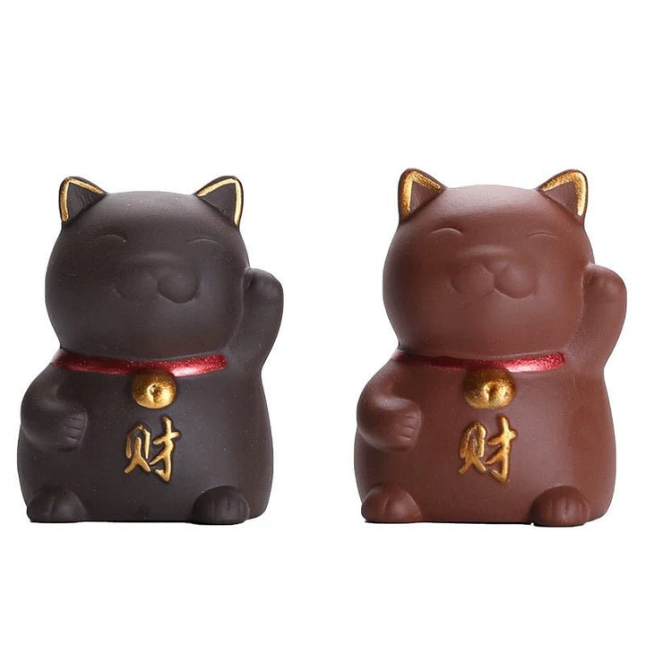 Yixing Clay Lucky Cat Tea Pet - Tea and Whisk