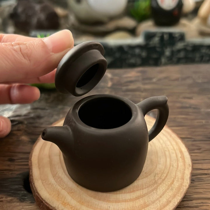 Yixing Clay Mini Teapot Tea Pet - Tea and Whisk