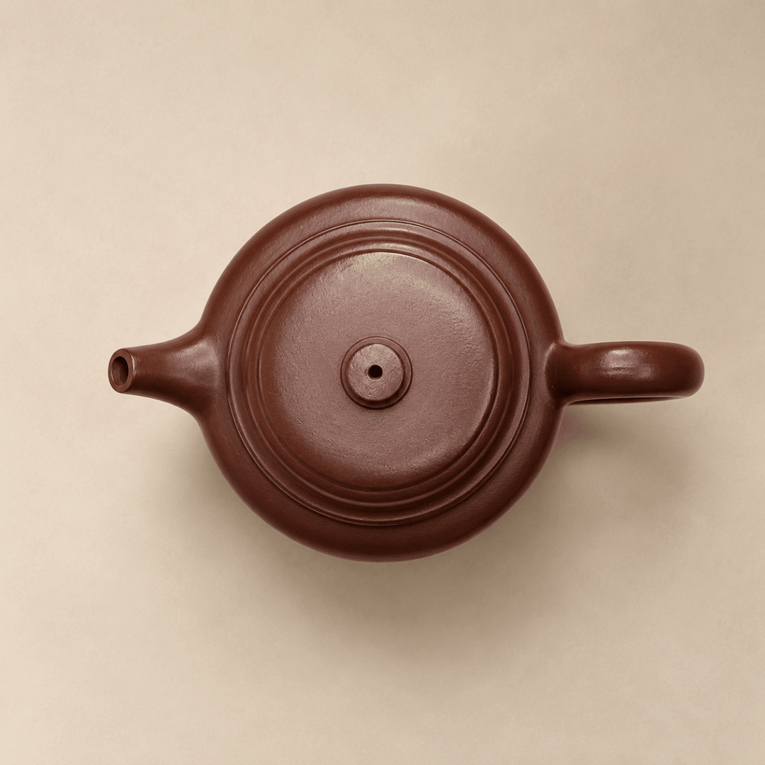 Yixing “De Zhong” Handmade Flat Zini Teapot 170ml - Tea and Whisk