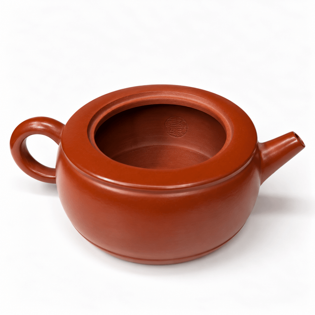 Yixing Flat “Hanwa” Handmade Zhuni Teapot 160ml - Tea and Whisk