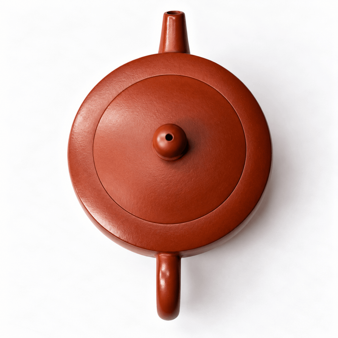 Yixing Flat “Hanwa” Handmade Zhuni Teapot 160ml - Tea and Whisk