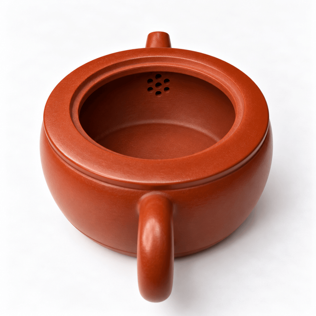 Yixing Flat “Hanwa” Handmade Zhuni Teapot 160ml - Tea and Whisk