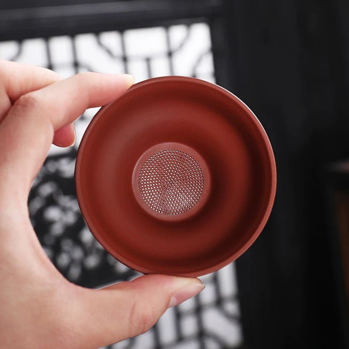 Yixing Red Clay Tea Strainer - Tea and Whisk