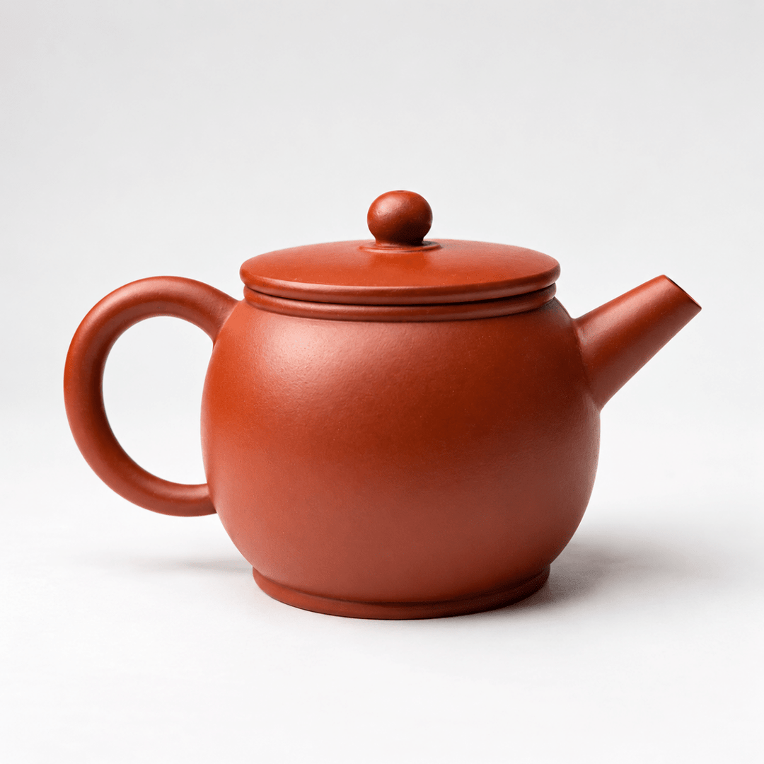 Yixing Round “Hanwa” Handmade Zhuni Teapot 170ml - Tea and Whisk