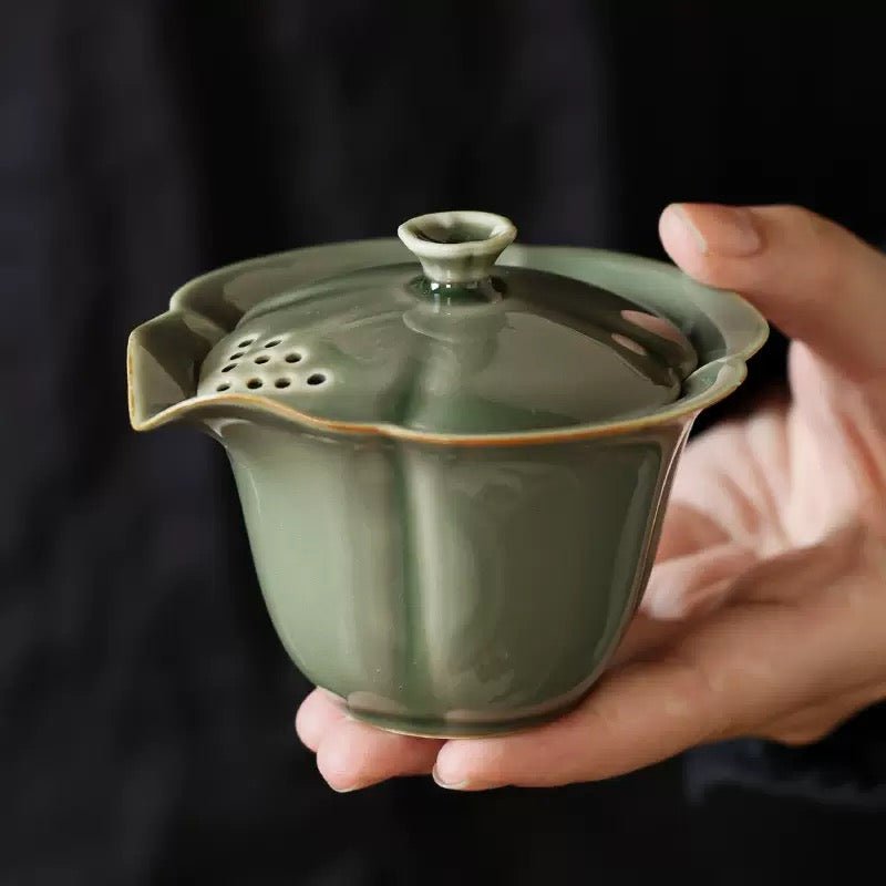 Yue Kiln Celadon Flow Gaiwan - Tea and Whisk