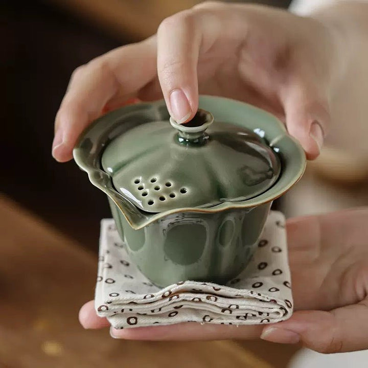 Yue Kiln Celadon Flow Gaiwan - Tea and Whisk