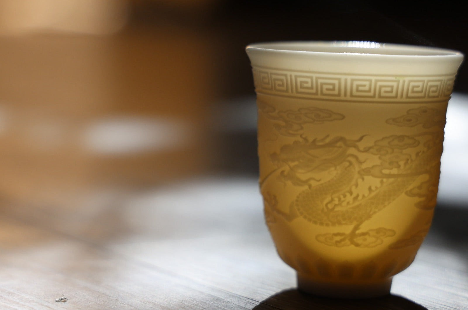 Porcelain Jade Dragon Teacup