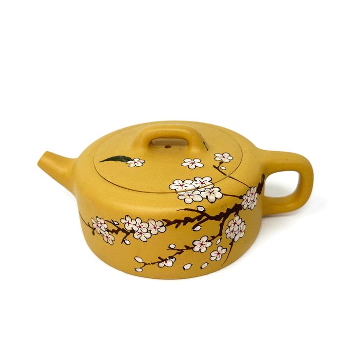 Yellow Flower Yixing Teapot Set