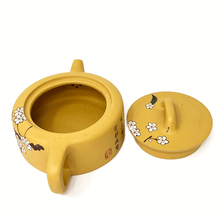 Yellow Flower Hand-made Yixing Teapot Set