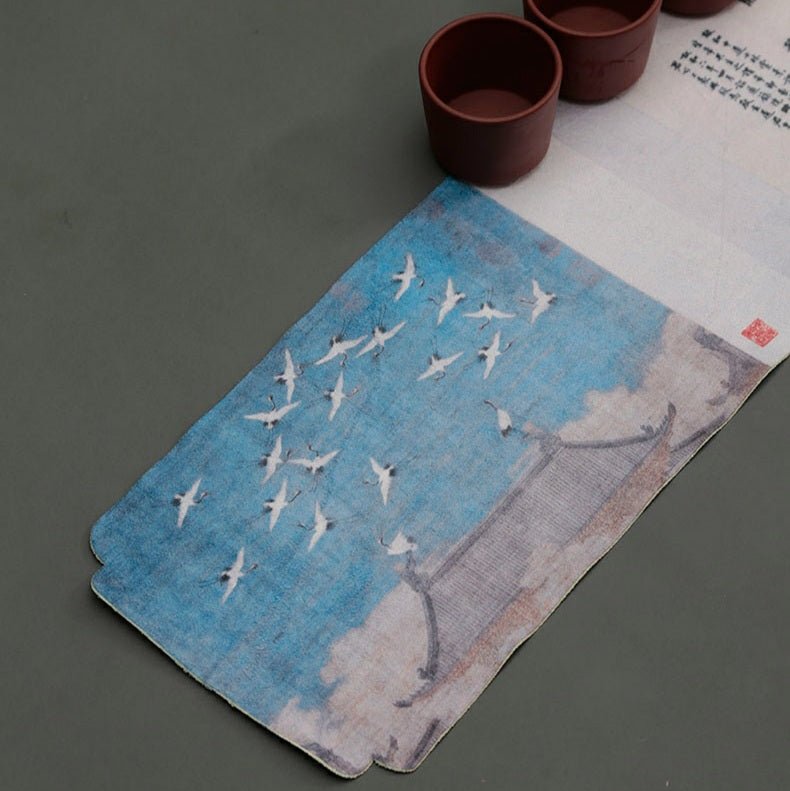 Blue Horizon Double - Sided Tea Mat (Water - Resist Edition) - Tea and Whisk