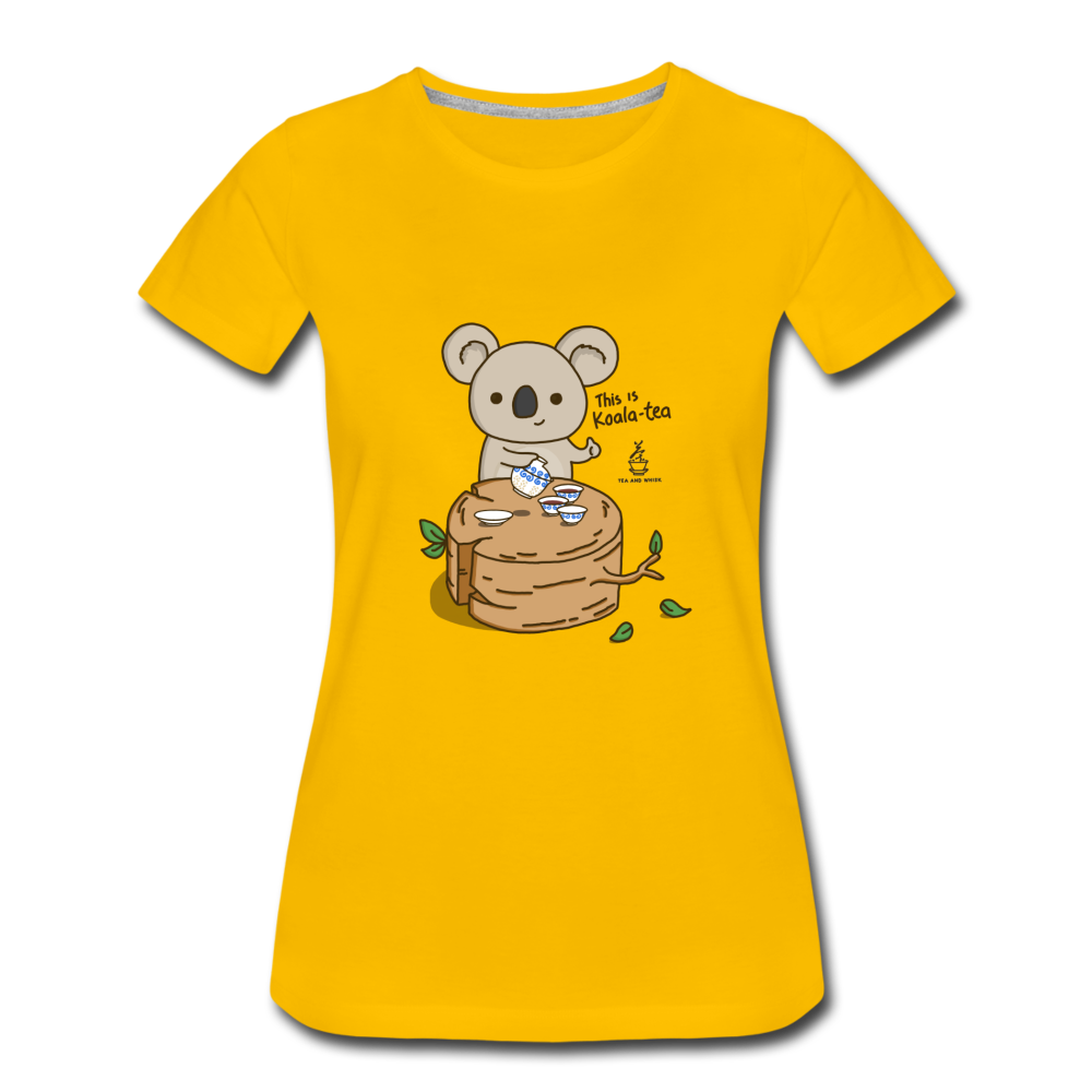 Women’s This Is Koala-tea Premium T-Shirt - sun yellow