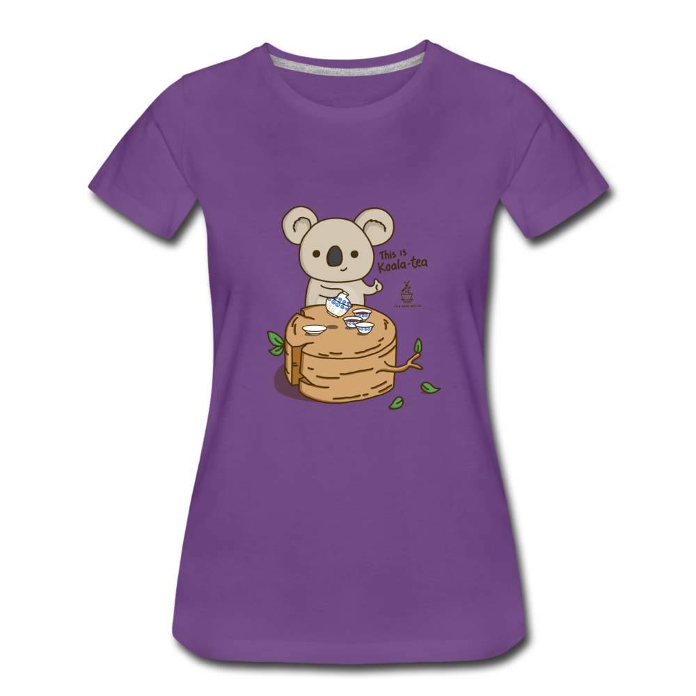 Women’s This Is Koala-tea Premium T-Shirt - purple